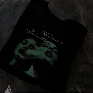 Black Graphic Sweatshirt with Artistic Print